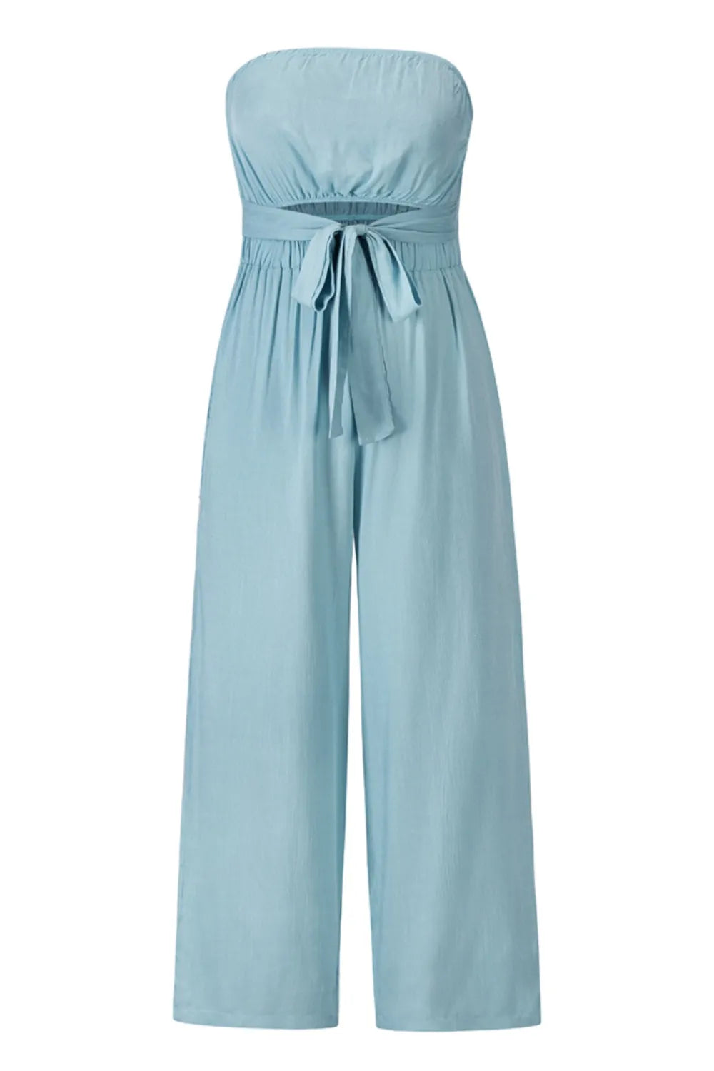 Tied Cutout Tube Wide Leg Jumpsuit - E-Esther Clothing Store