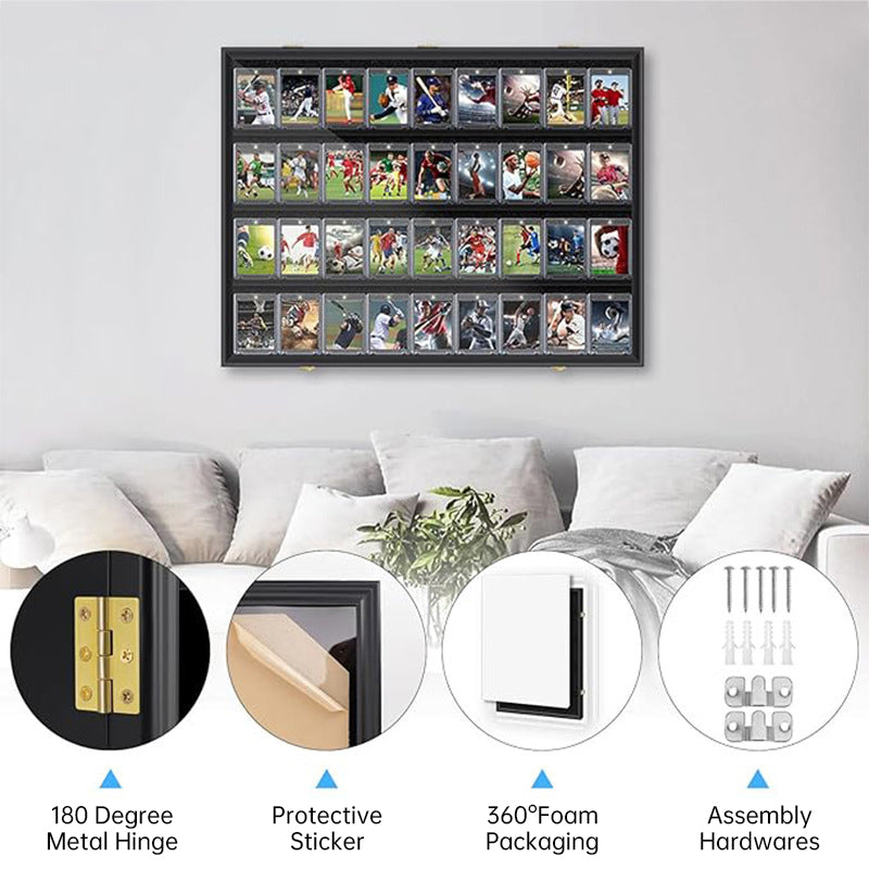 Large Sports Card Display Cases. Wooden, UV - protected acrylic fronts. For football, basketball, hockey cards. - E-Esther Clothing Store