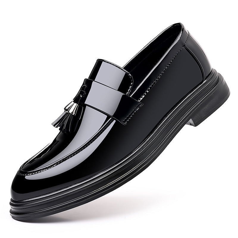 Leather shoes for men, autumn business formal, plus size casual, soft soled, black men's shoes - E-Esther Clothing Store