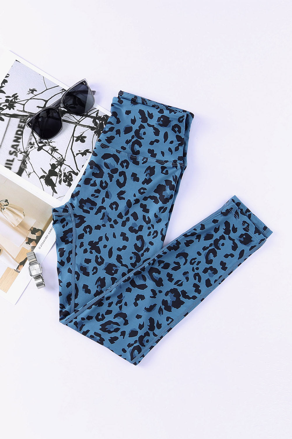 Green Classic Leopard Print Active Leggings - E-Esther Clothing Store