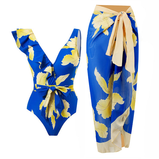 Jumpsuit sunscreen gauze skirt set - E-Esther Clothing Store
