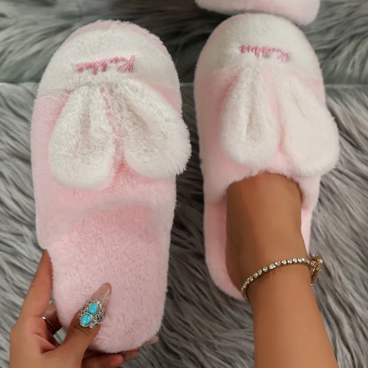 Rabbit Ears Round Toe Slippers - E-Esther Clothing Store