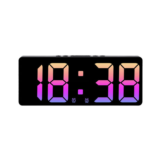 Multifunctional LED Digital Clock: Features number display, color nightlight, temp, calendar, alarm. Large size, backlit, great - E-Esther Clothing Store