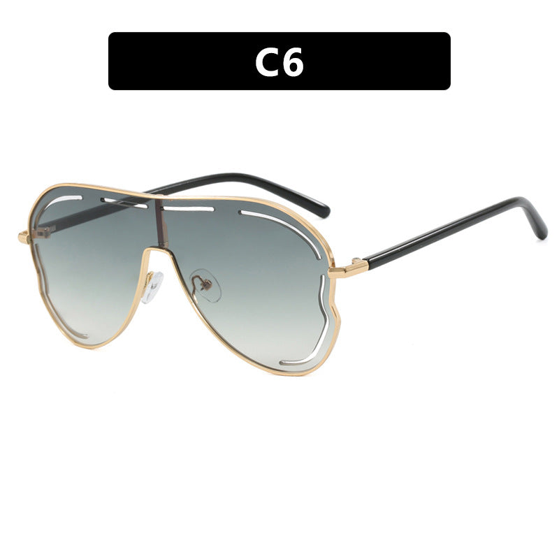 Conjoined large frame toad shaped sunglasses, new spicy girl sunglasses - E-Esther Clothing Store