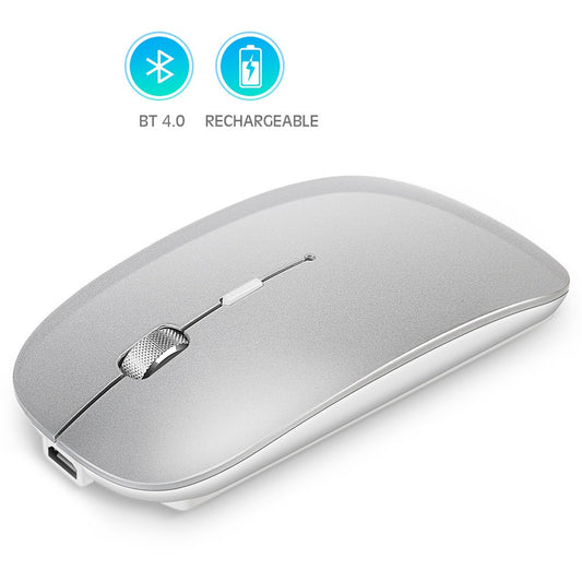 Rechargeable metal roller wireless Bluetooth mouse dual-mode mobile phone tablet wireless mouse - E-Esther Clothing Store