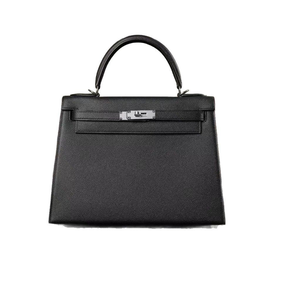 Fashionable cowhide high-end leather Kelly bag palm pattern crossbody handbag small handbag for women - E-Esther Clothing Store