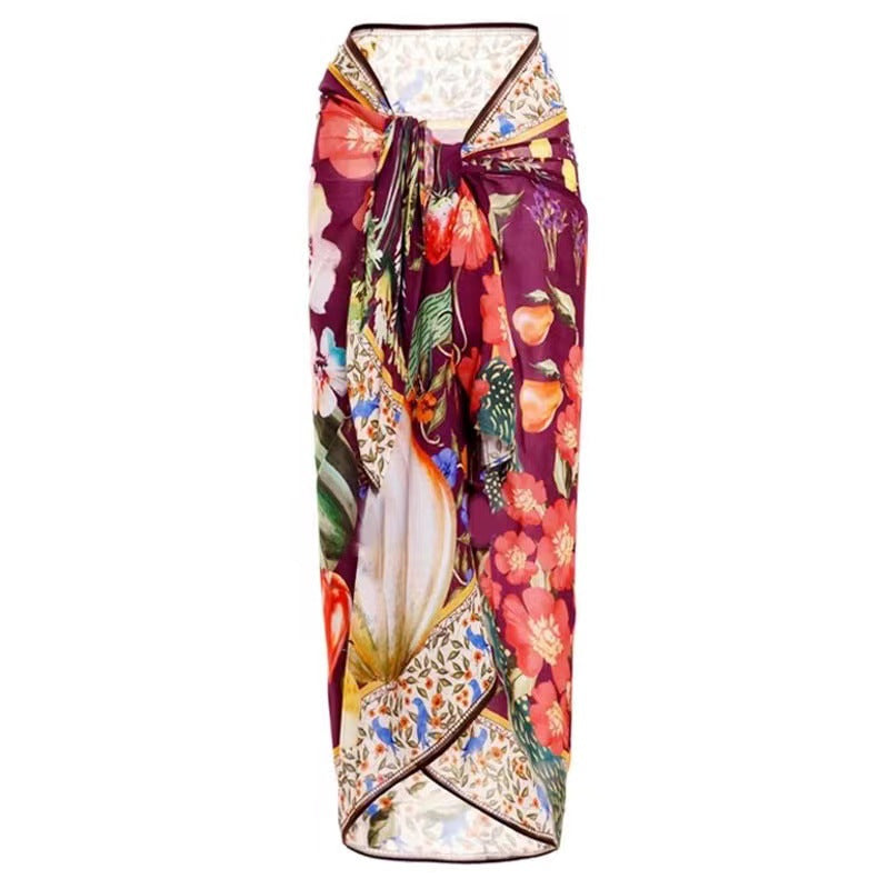 Printed fashion design hot spring swimsuit women's swimsuit one-piece set - E-Esther Clothing Store