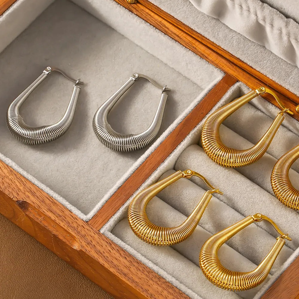 Titanium Steel U Shape Earrings - E-Esther Clothing Store