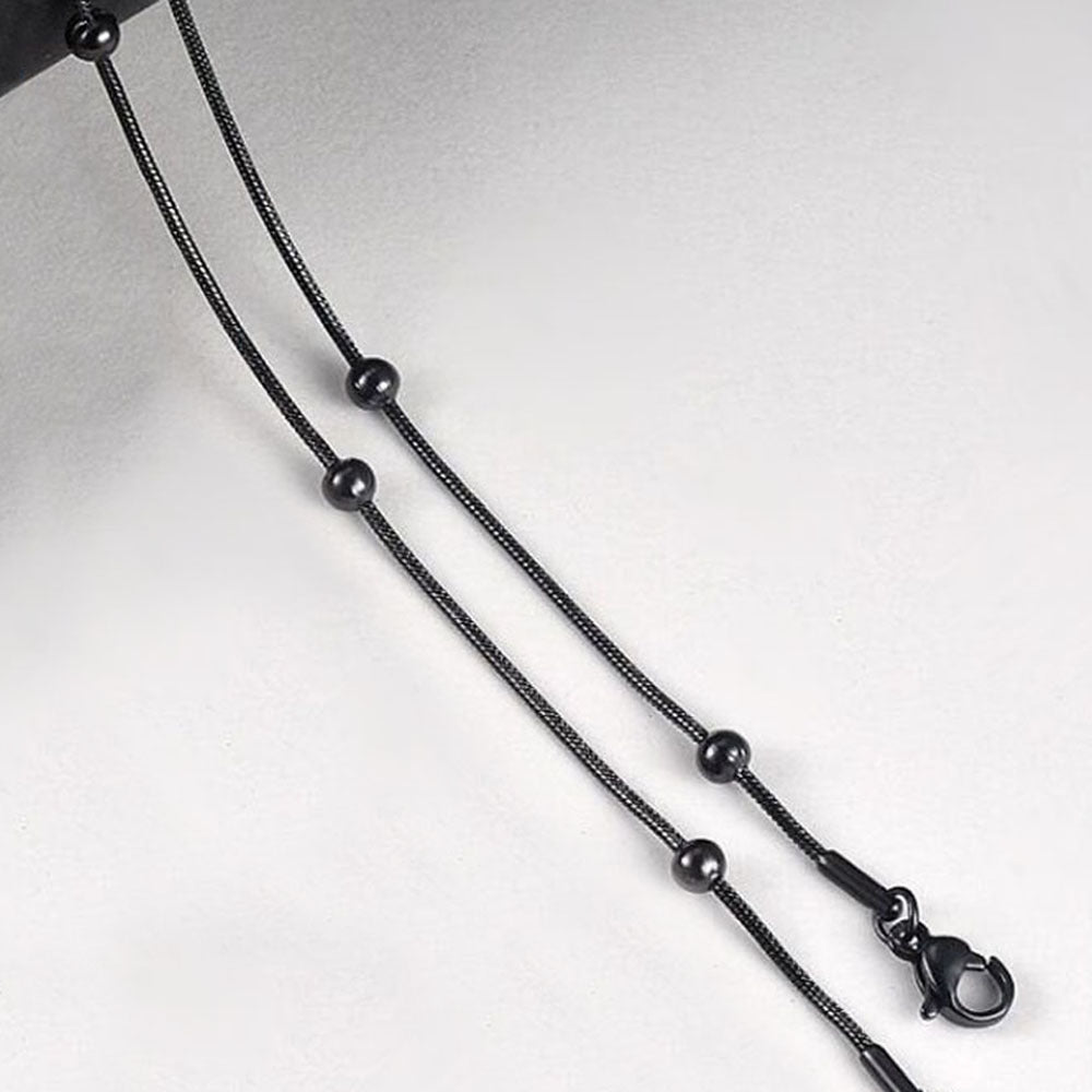 Fashion stainless steel round snake bag bead chain multi-color accessory chain necklace collarbone chain - E-Esther Clothing Store
