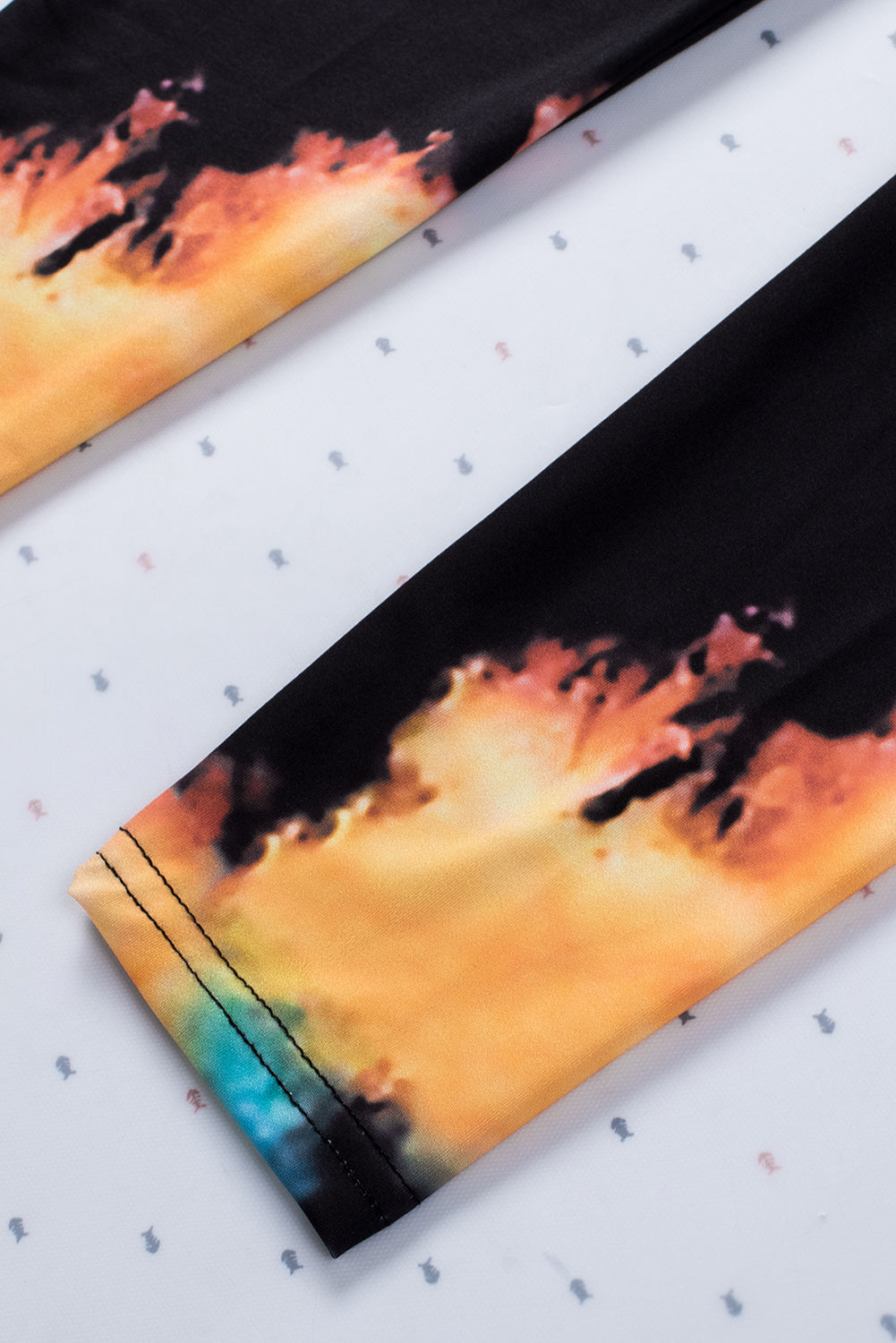 Multicolor Tie Dye Hollow Out Fitness Activewear Leggings - E-Esther Clothing Store