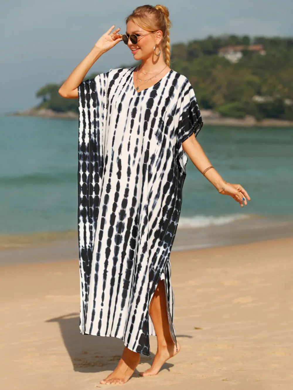 New Knitted Serpentine Holiday Style Robe - E-Esther Clothing Store