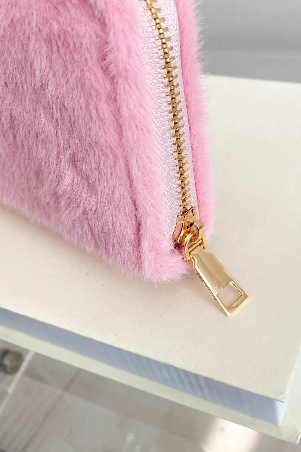Solid Color Fluff Rectangle Wallet - E-Esther Clothing Store