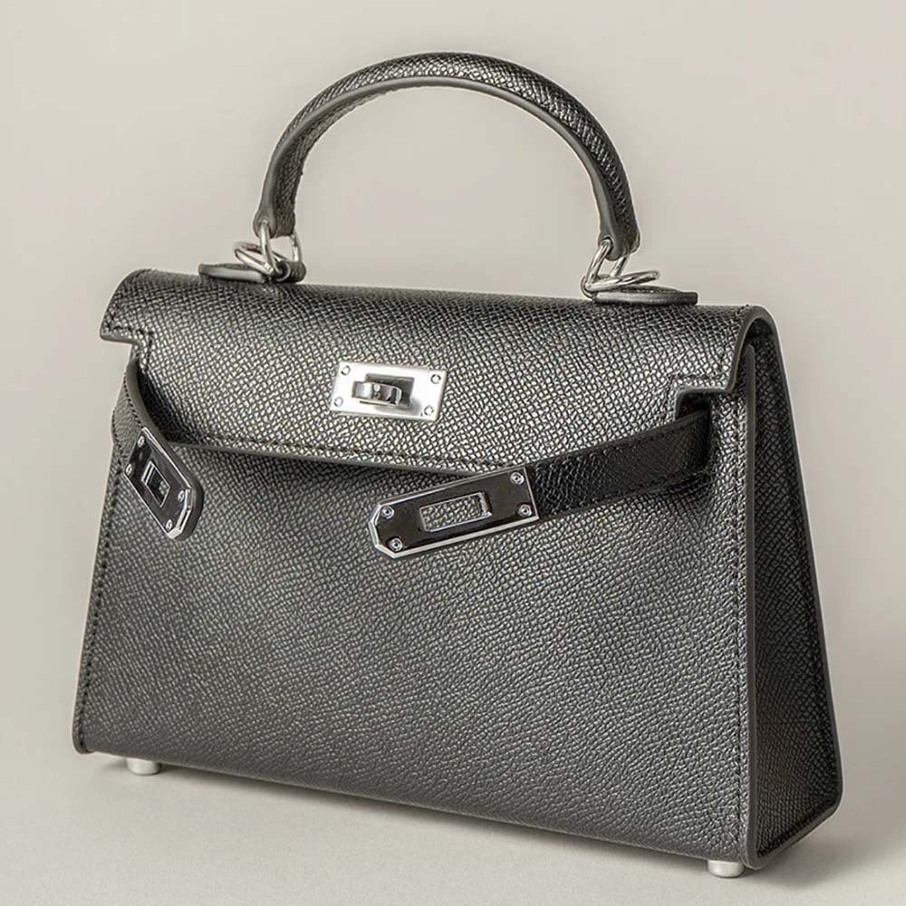 Fashionable cowhide high-end leather Kelly bag palm pattern crossbody handbag small handbag for women - E-Esther Clothing Store