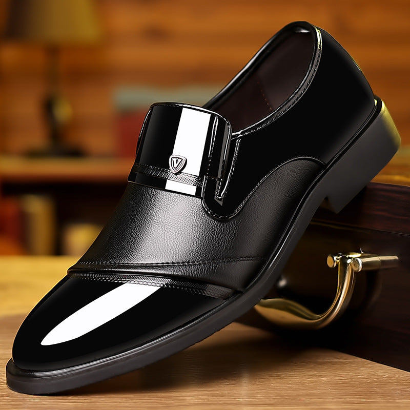 High end shiny business dress leather shoes, height increasing set feet, suit shoes, men's shoes - E-Esther Clothing Store