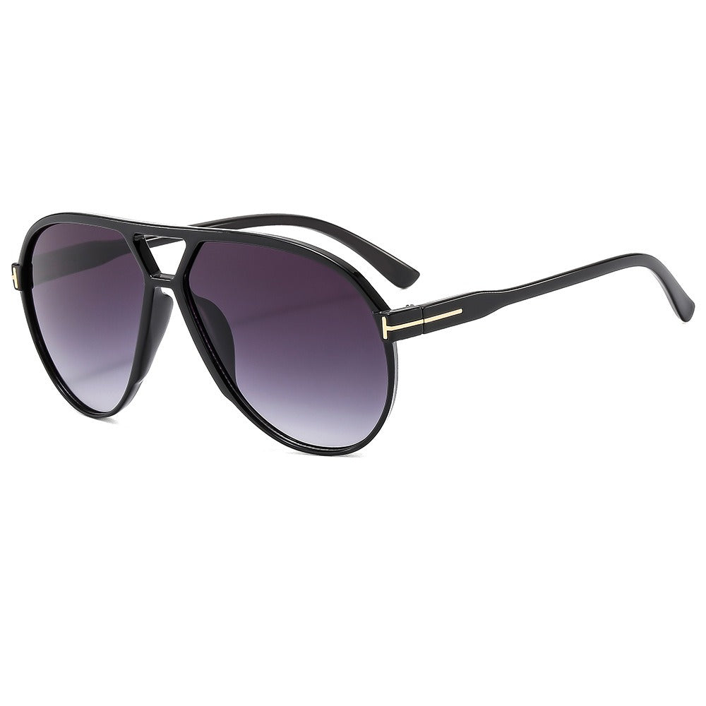 Fashionable large frame T men's and women's trendy driving sunglasses glasses frame - E-Esther Clothing Store