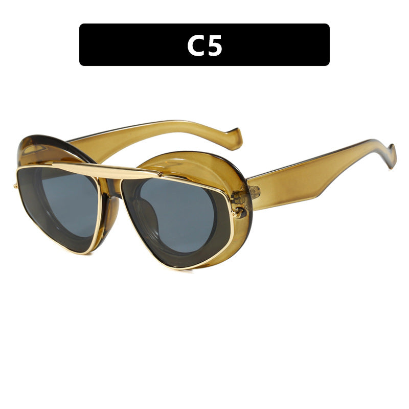 Inflatable bread toad shaped sunglasses, high-end and personalized cat eye sunglasses, internet famous Instagram sunglasses - E-Esther Clothing Store