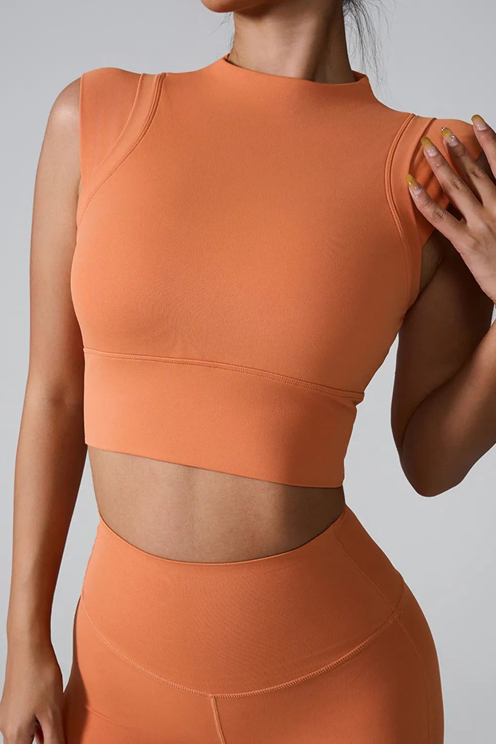Mock Neck Active Tank - E-Esther Clothing Store