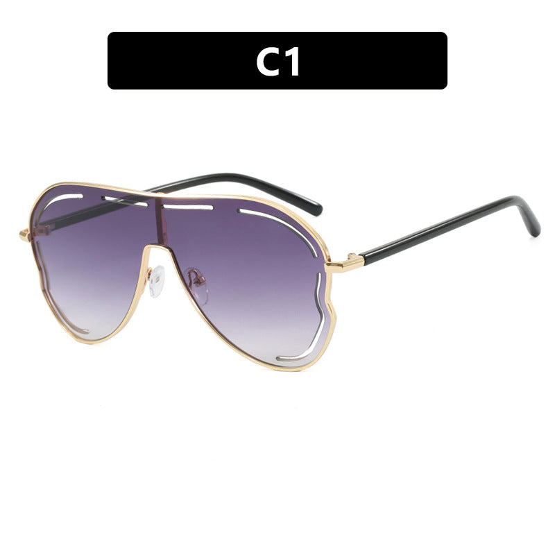 Conjoined large frame toad shaped sunglasses, new spicy girl sunglasses - E-Esther Clothing Store