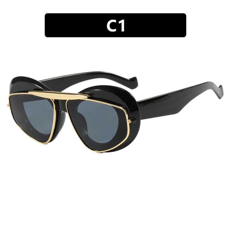 Inflatable bread toad shaped sunglasses, high-end and personalized cat eye sunglasses, internet famous Instagram sunglasses - E-Esther Clothing Store