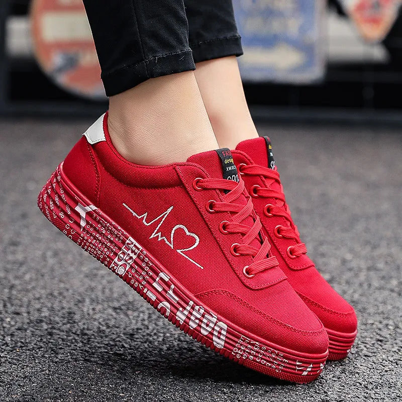 Round Toe Lace Up Platform Sneakers - E-Esther Clothing Store
