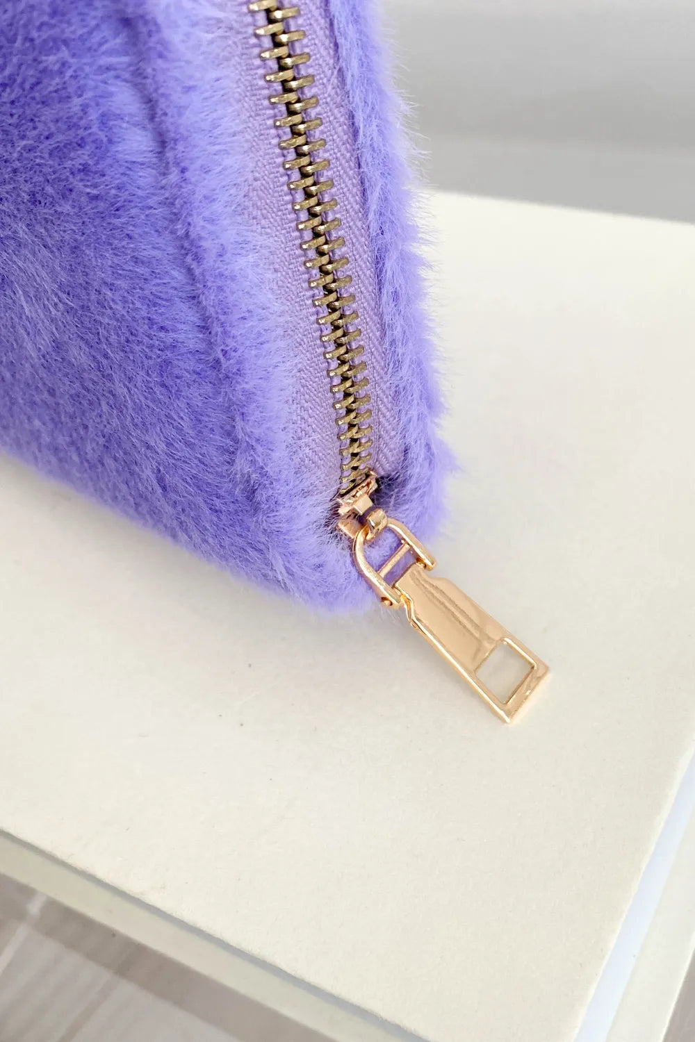 Solid Color Fluff Rectangle Wallet - E-Esther Clothing Store