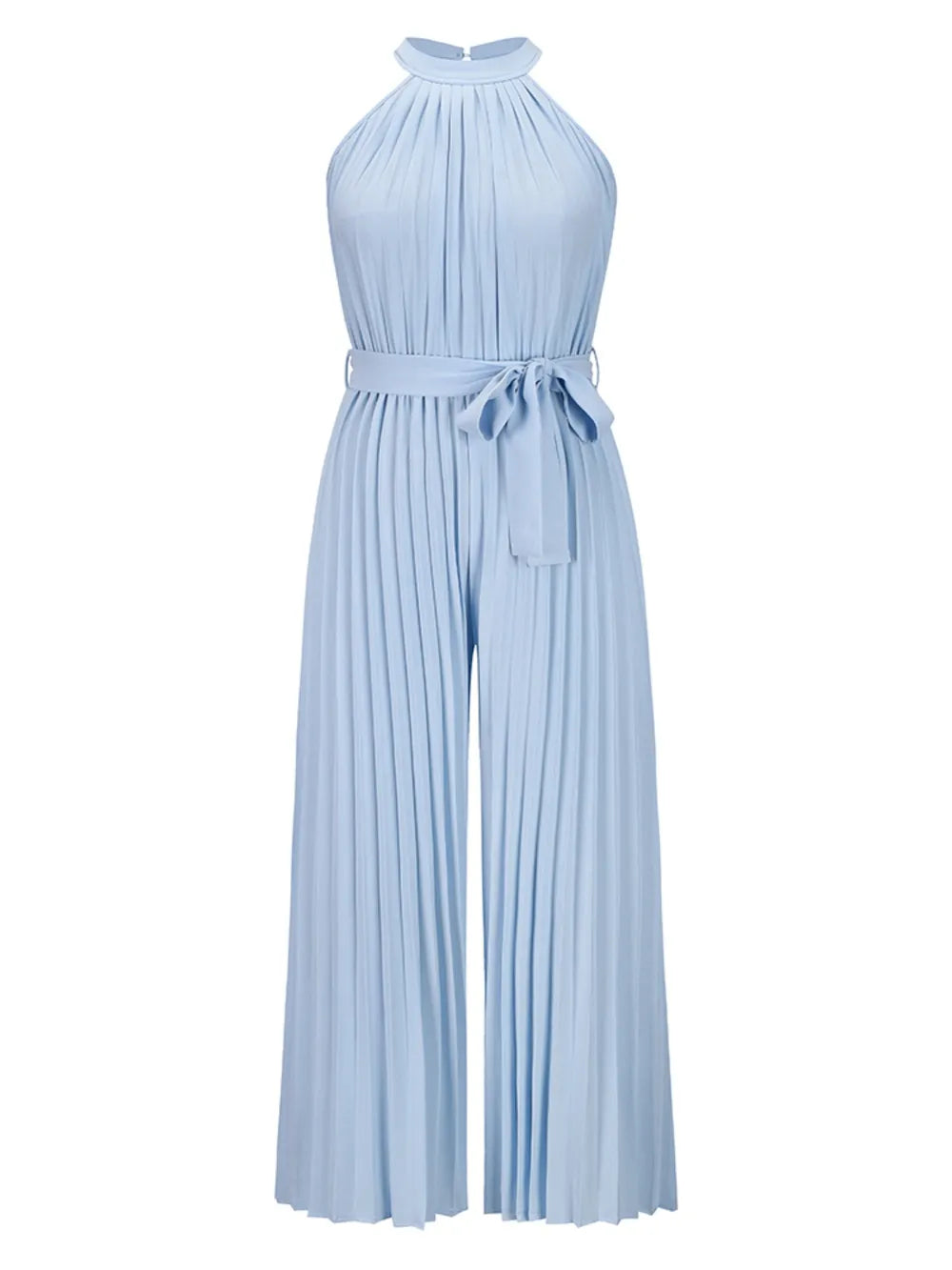 Cutout Tied Pleated Sleeveless Jumpsuit - E-Esther Clothing Store