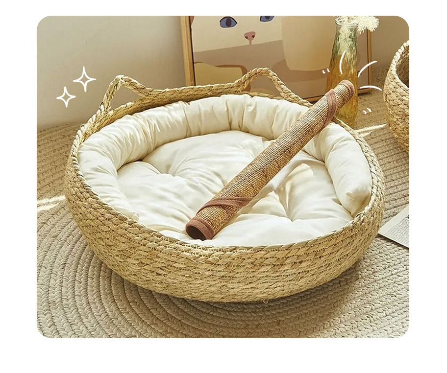 Cat Nest Winter Warm Cat Nest Cushion Thick Winter Round Nest House - E-Esther Clothing Store