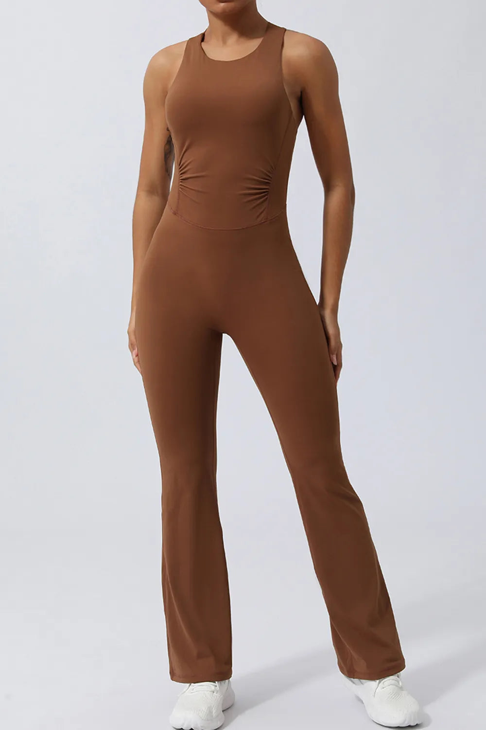Crisscross Wide Strap Sleeveless Jumpsuit - E-Esther Clothing Store
