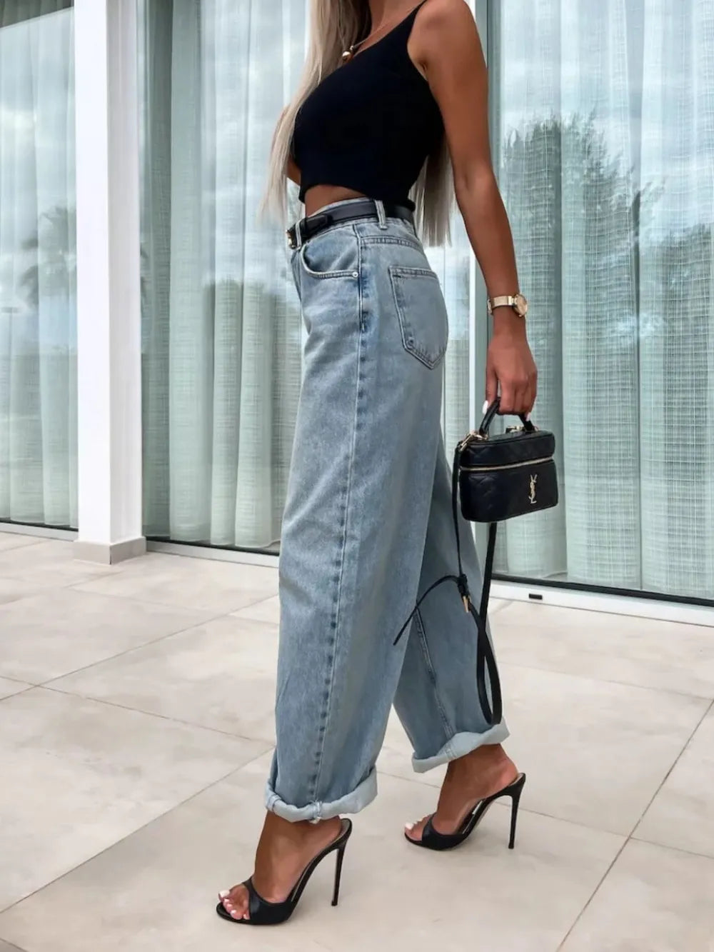 Street Trendy Casual Loose Women's Jeans - E-Esther Clothing Store
