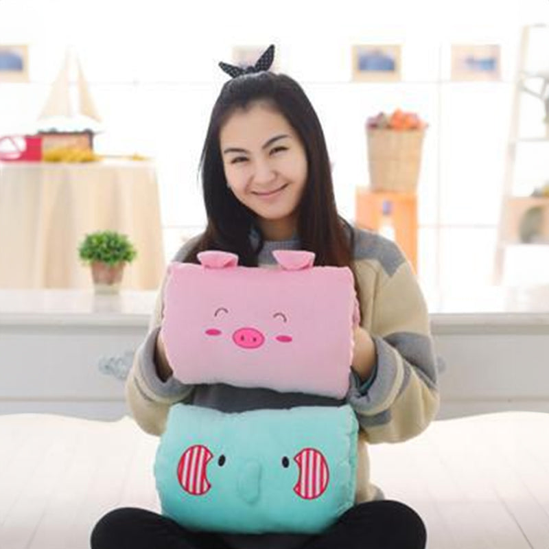 Animated nap pillow, warm hand cover, cylindrical cushion, creative hand warmer, girls' plush toy - E-Esther Clothing Store