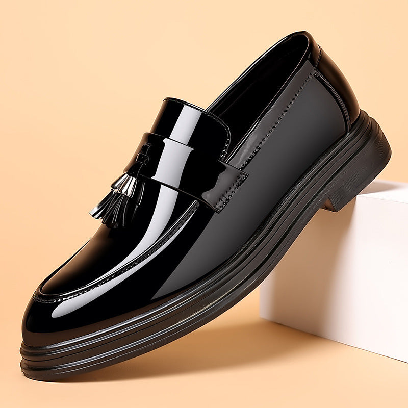 Leather shoes for men, autumn business formal, plus size casual, soft soled, black men's shoes - E-Esther Clothing Store