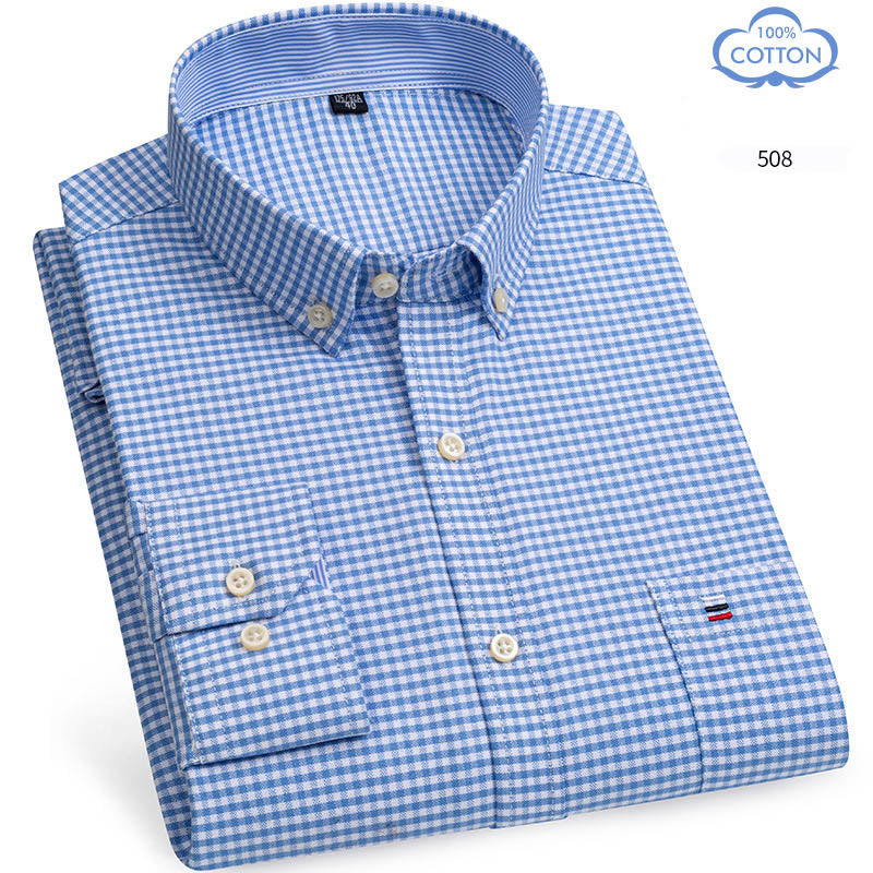 Pure Cotton Oxford Spun Long Sleeved Shirt