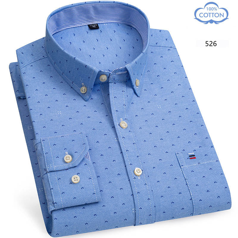Pure Cotton Oxford Spun Long Sleeved Shirt