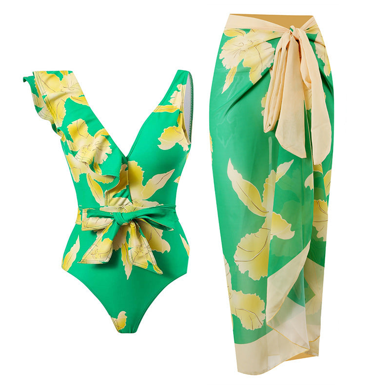 Jumpsuit sunscreen gauze skirt set - E-Esther Clothing Store