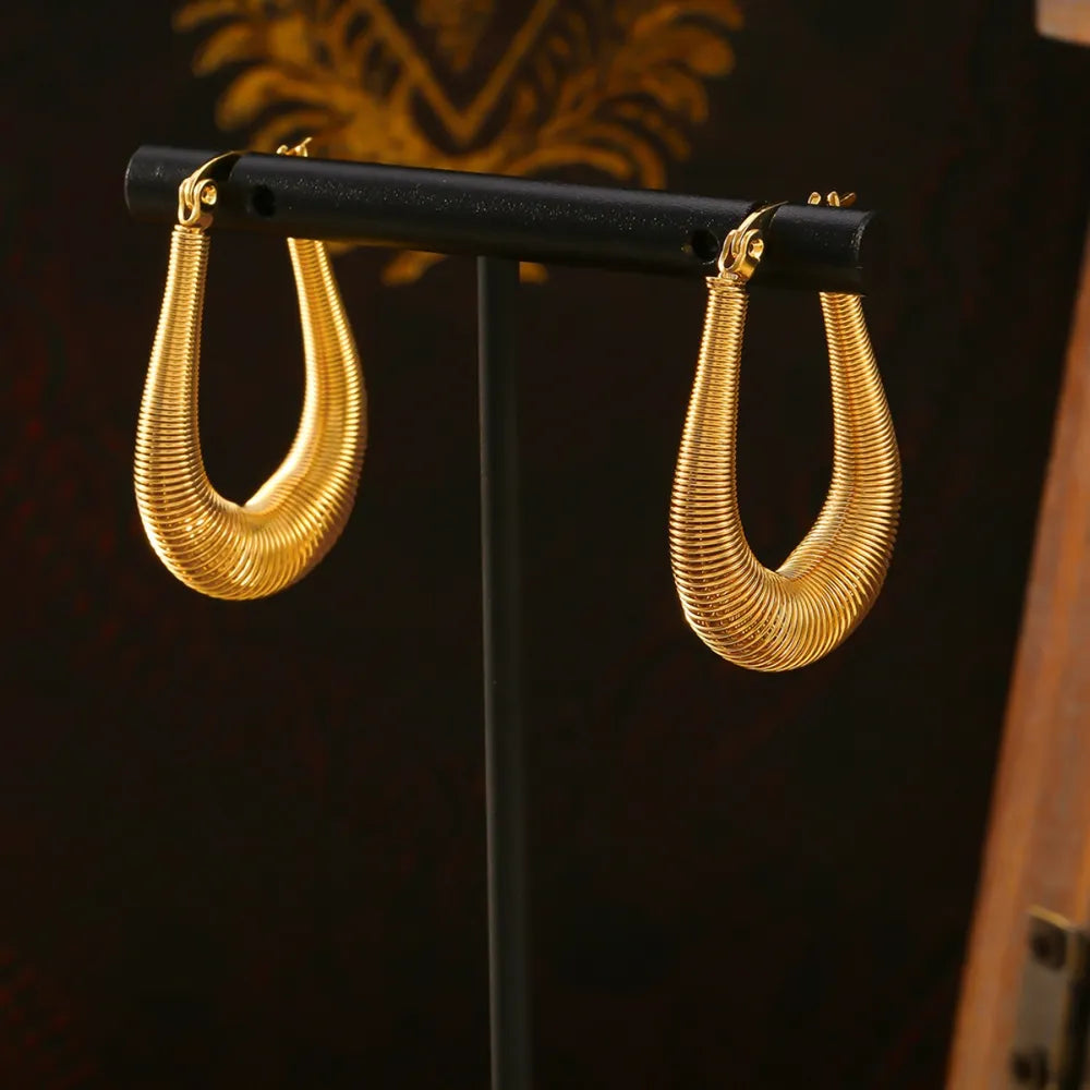 Titanium Steel U Shape Earrings - E-Esther Clothing Store