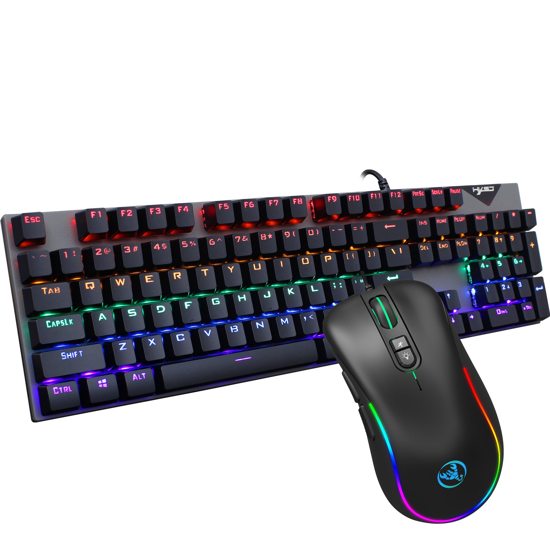 Keyboard and Mouse Set RGB backlit mechanical keyboard and mouse computer wired gaming keyboard and mouse - E-Esther Clothing Store