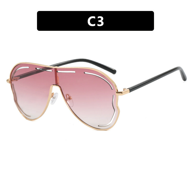 Conjoined large frame toad shaped sunglasses, new spicy girl sunglasses - E-Esther Clothing Store
