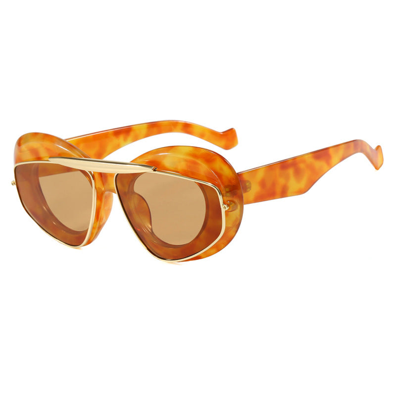Inflatable bread toad shaped sunglasses, high-end and personalized cat eye sunglasses, internet famous Instagram sunglasses - E-Esther Clothing Store