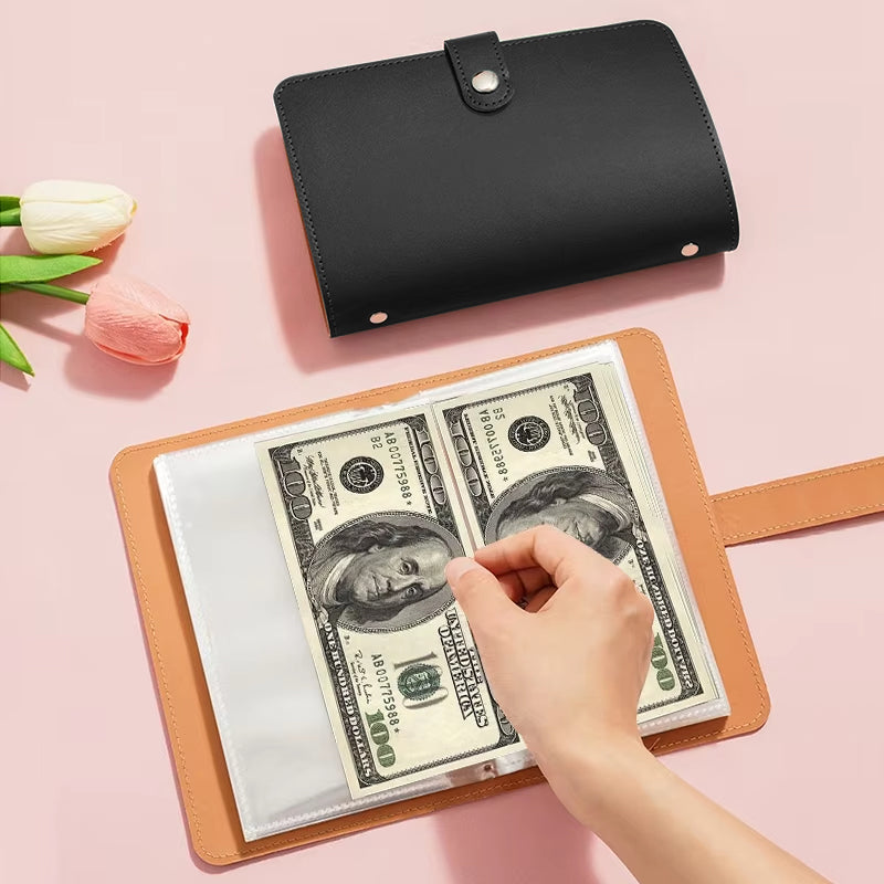 Versatile 100 - envelope savings book. Doubles as banknote album, money - saving organizer & photocard holder. Great for managin - E-Esther Clothing Store