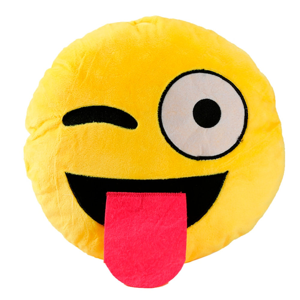 30cm Face Emoji Pillow Round Cushion For Sofa Car Seat Home Decorative Cushions - E-Esther Clothing Store