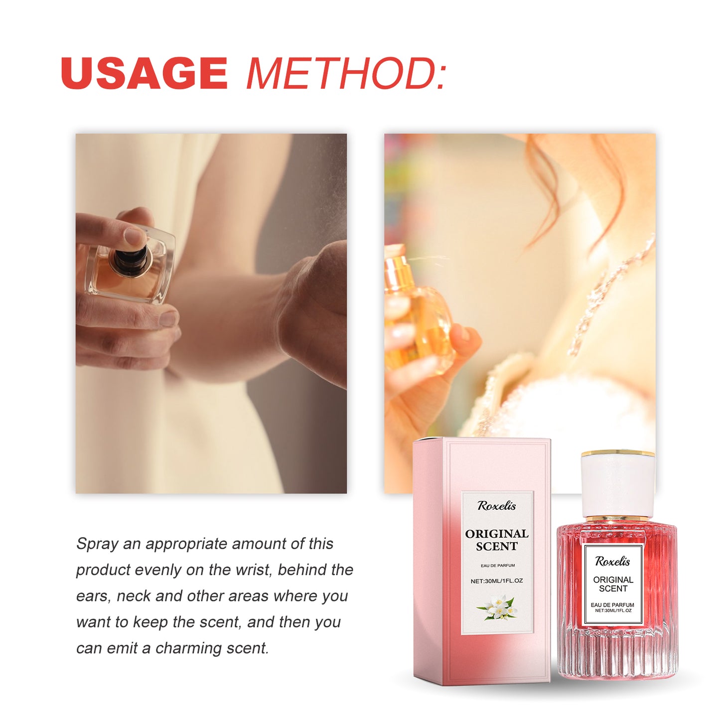 Jasmine Lady Pheromone Perfume, Wrist Behind Ear Neck Natural Long-Lasting Light Fragrance Delicate Elegance Exudes Feminine Charm - E-Esther Clothing Store