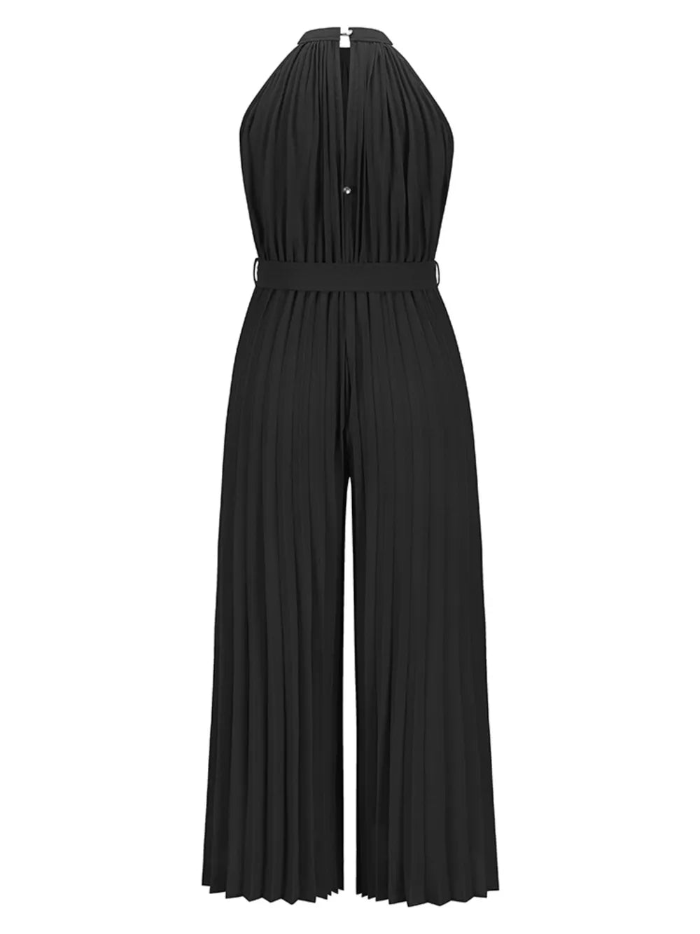 Cutout Tied Pleated Sleeveless Jumpsuit - E-Esther Clothing Store