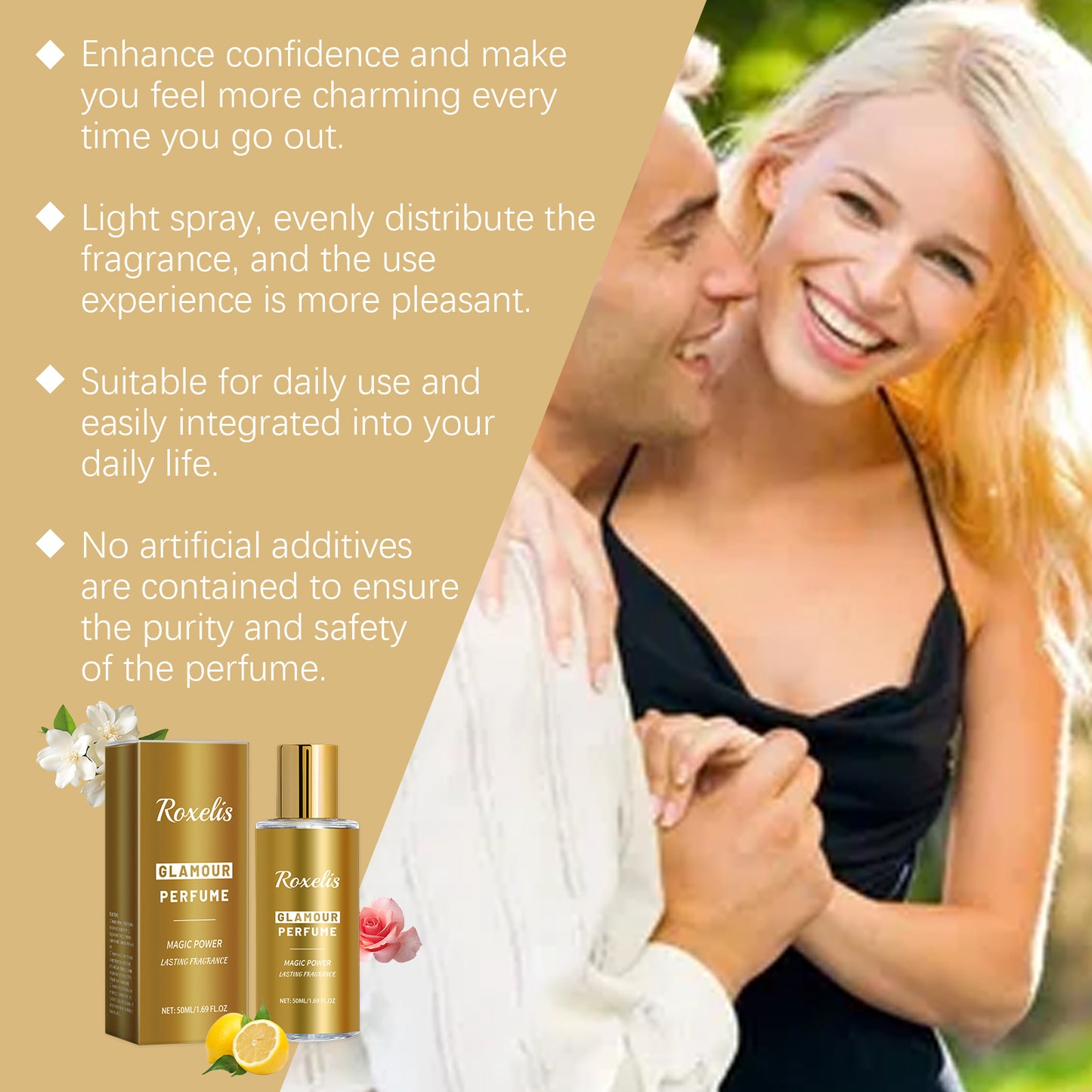Charm Cologne Natural Fresh Light Elegant Charm Atmosphere Dating Light Fragrance Lasting Fragrance Elegant Perfume - E-Esther Clothing Store
