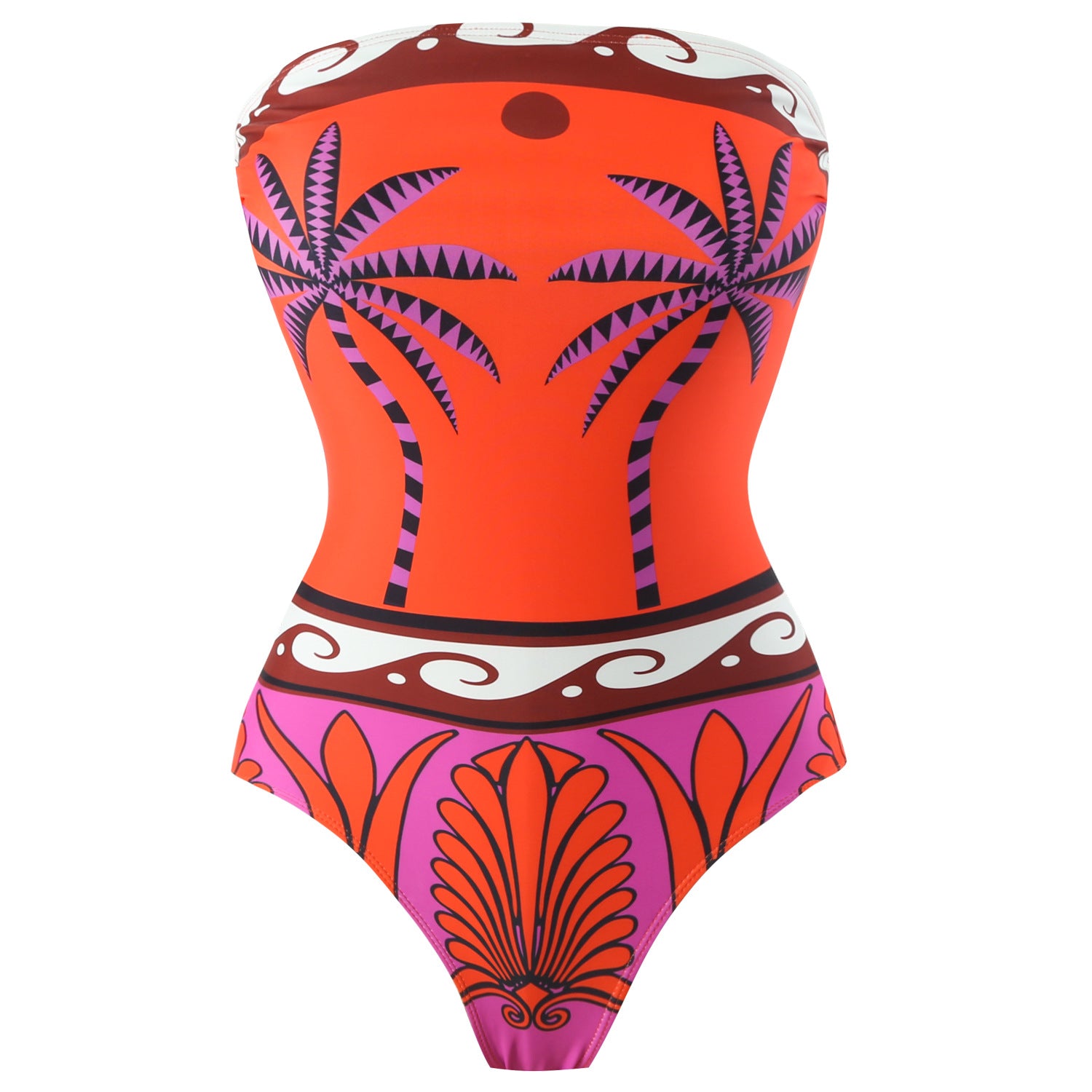 Two piece hot spring swimsuit women's strapless swimsuit - E-Esther Clothing Store