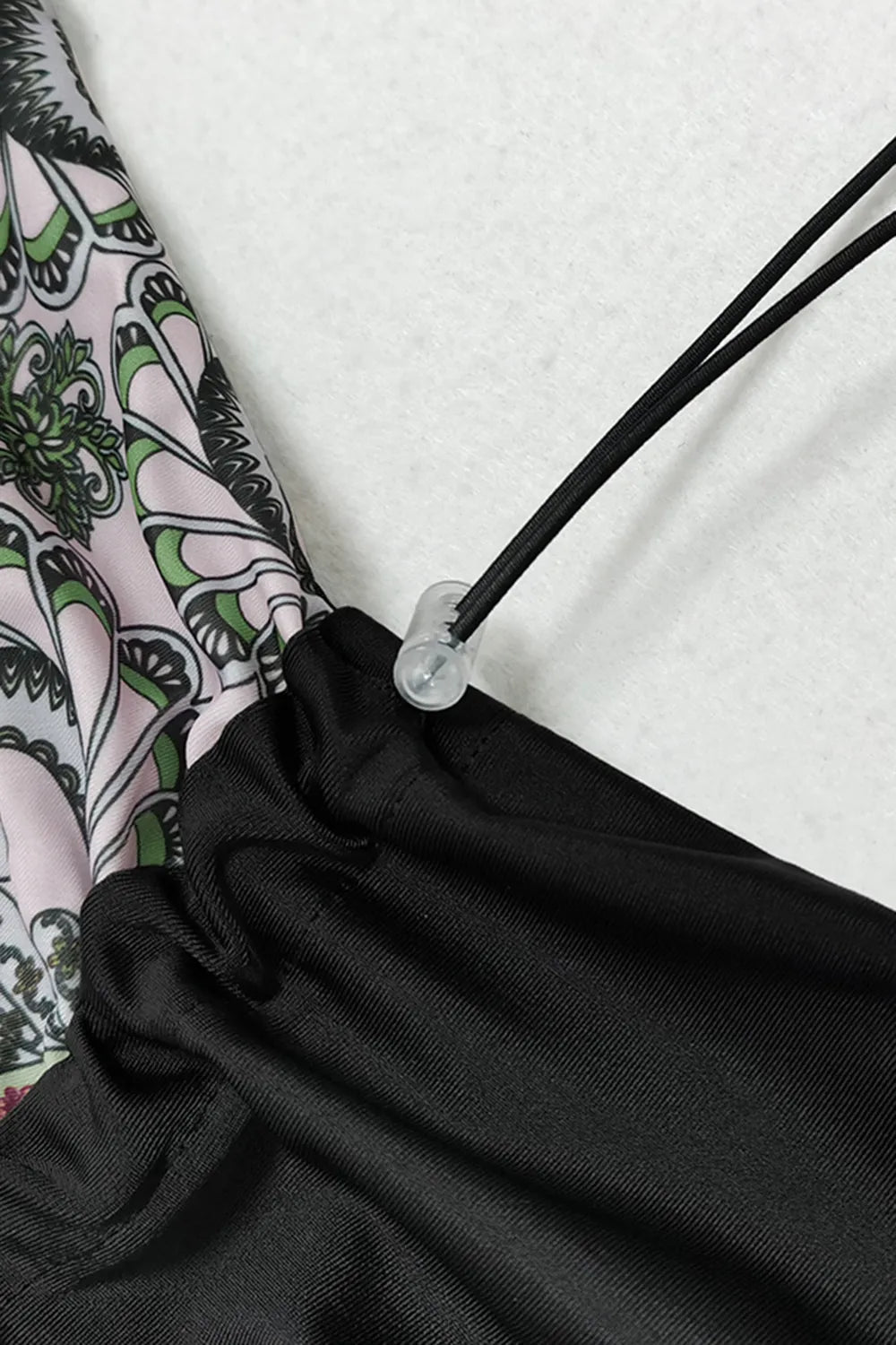 Cap, Drawstring Printed Long Sleeve Dress and Pants Swim Set - E-Esther Clothing Store