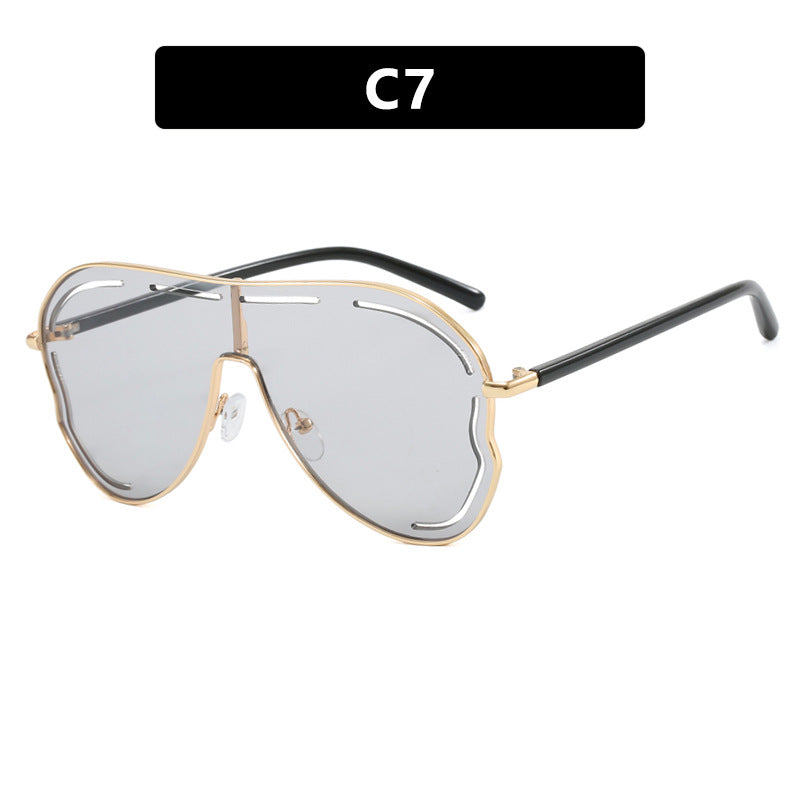 Conjoined large frame toad shaped sunglasses, new spicy girl sunglasses - E-Esther Clothing Store