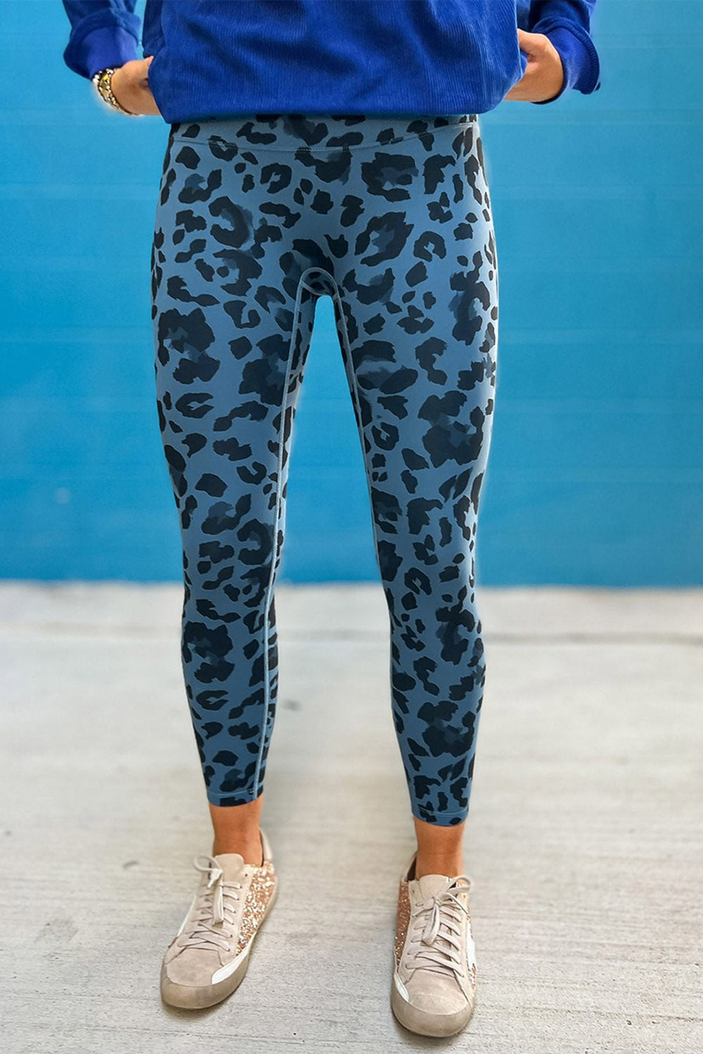 Green Classic Leopard Print Active Leggings - E-Esther Clothing Store