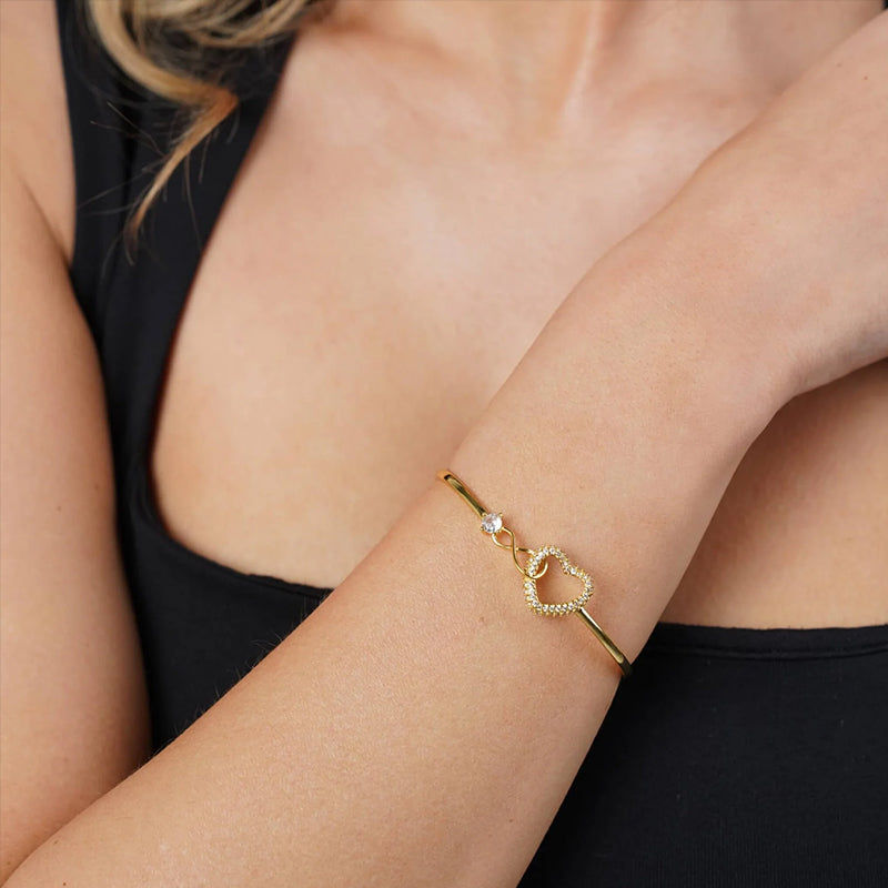 2025 Infinite - Symbol Hollow - Heart Bracelet for Daughter, with Gift Box, Ideal for Her Birthday Party and as an Adult Gift - E-Esther Clothing Store