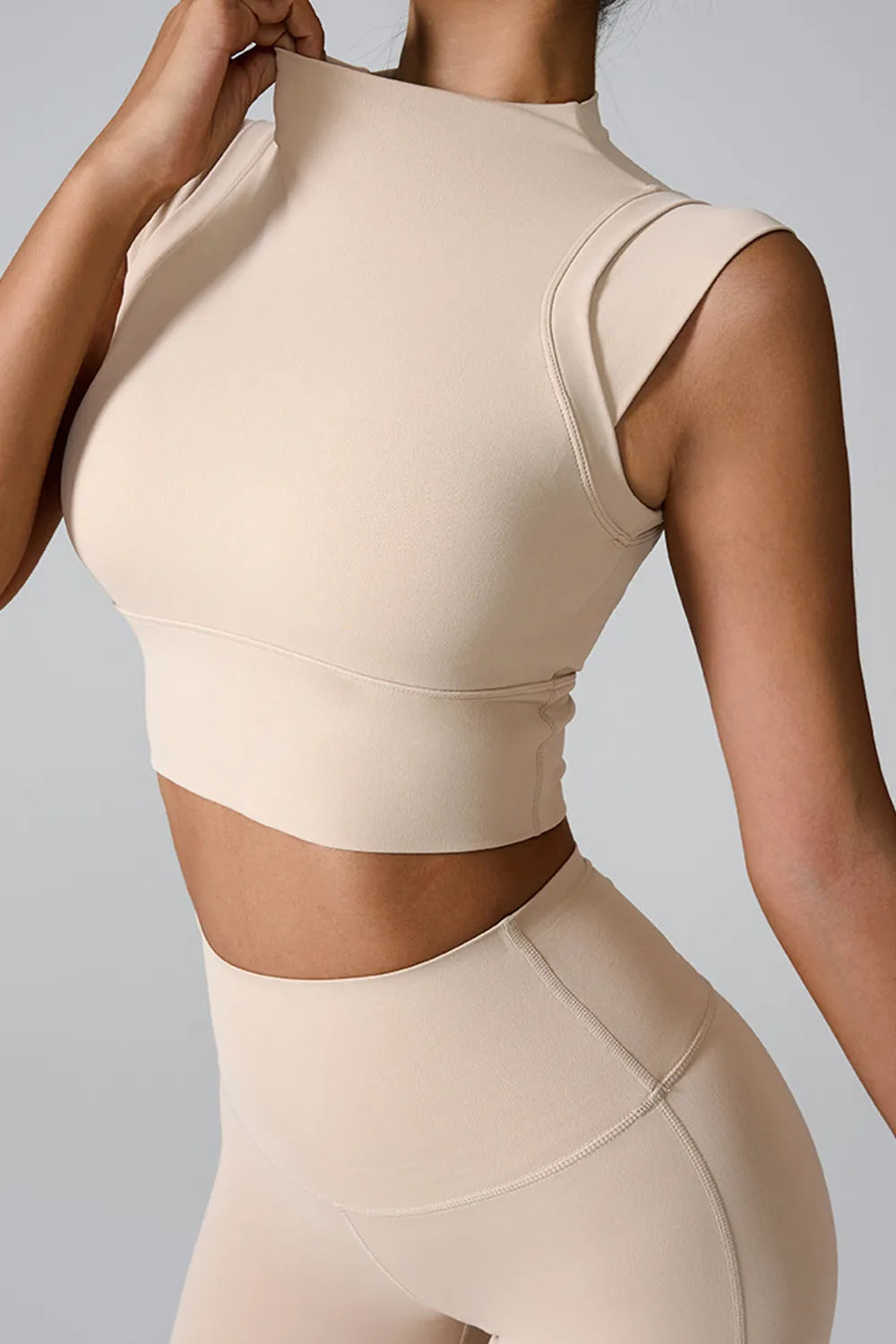 Mock Neck Active Tank - E-Esther Clothing Store