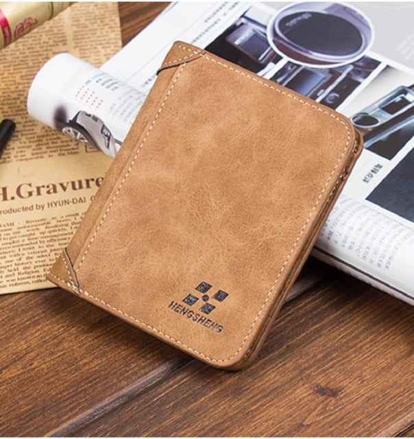 Mens Luxury Soft Business Leather Bifold Wallet Credit Card Holder Purse - E-Esther Clothing Store